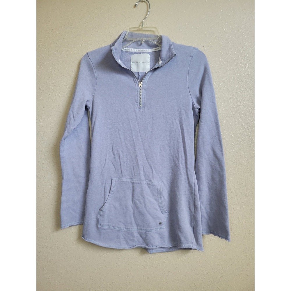 Victoria Secret Lightweight 1/4 Zip Pull Over Angel Wings Womens Sweatshirt Sz S
